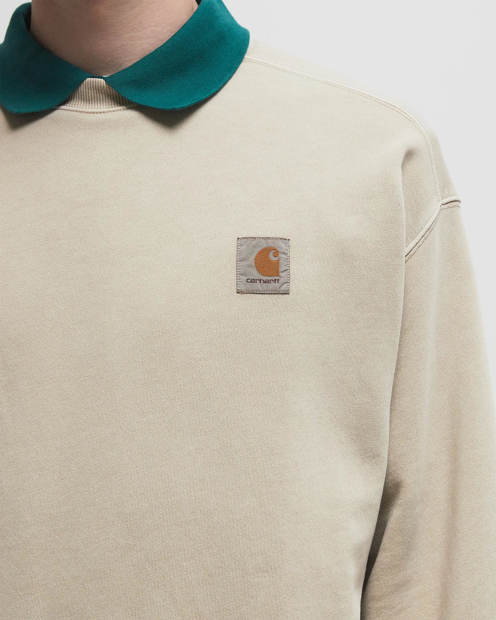 Carhartt WIP Nelson Sweatshirt Fleur De Sel Garment Dyed