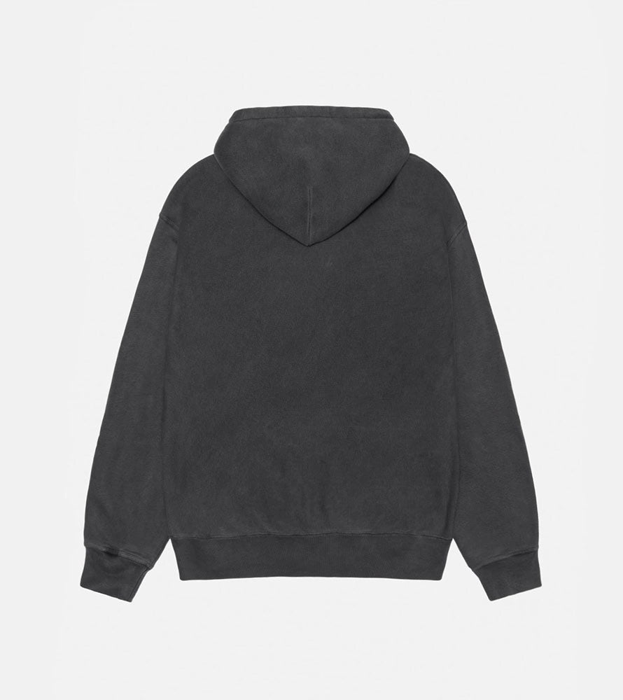 Stussy Smooth Stock Zip Hoodie Pigment Dyed Black