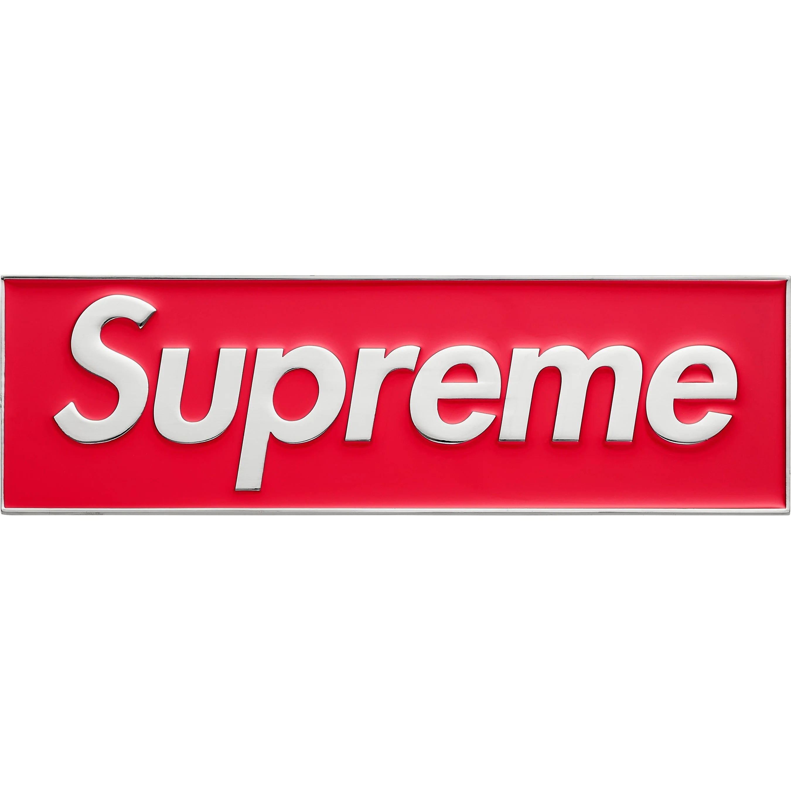 Supreme Box Logo Car Emblem Red