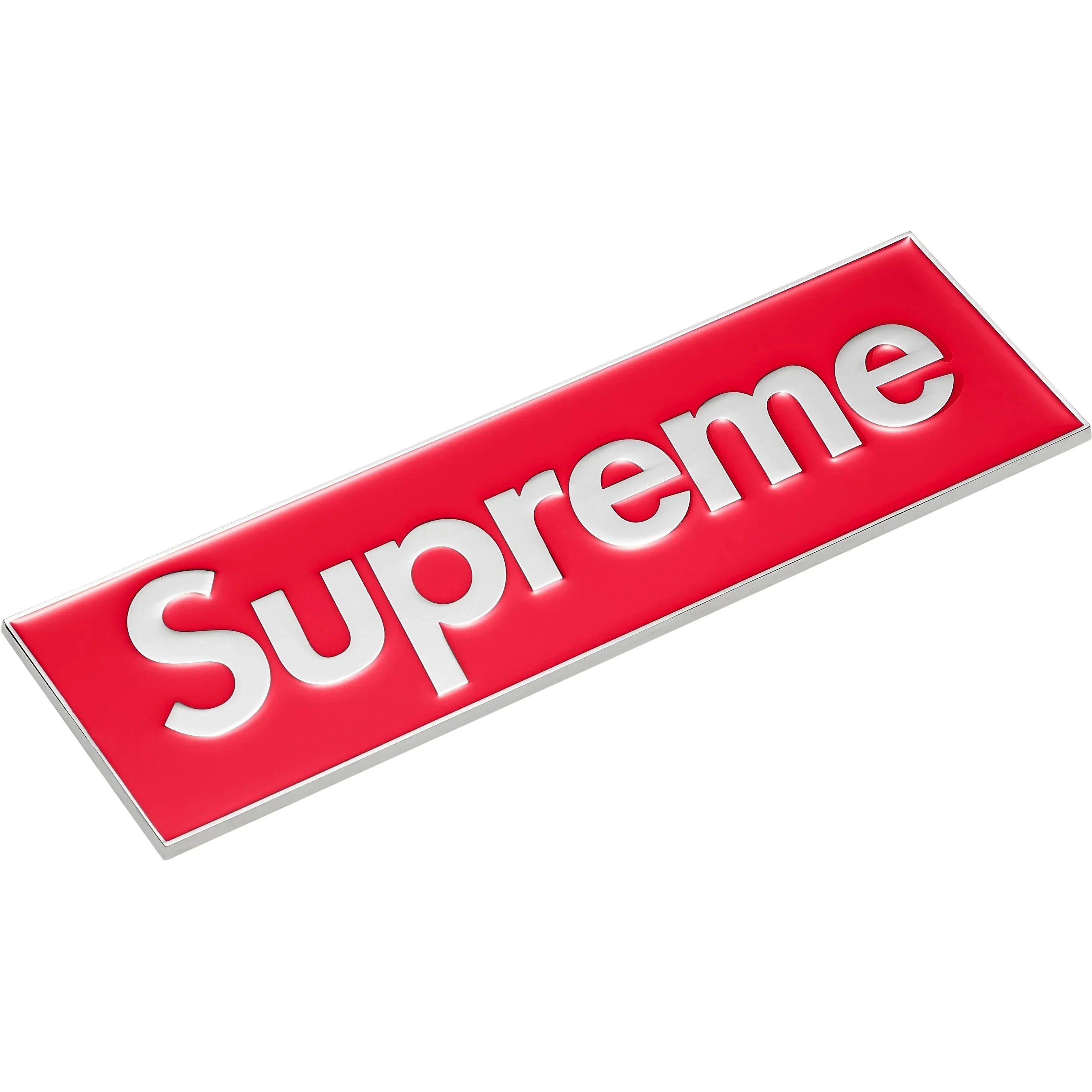 Supreme Box Logo Car Emblem Red