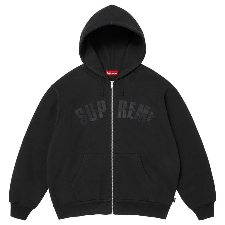Supreme Arc Thermal Lined Zip Up Hooded Sweatshirt Black