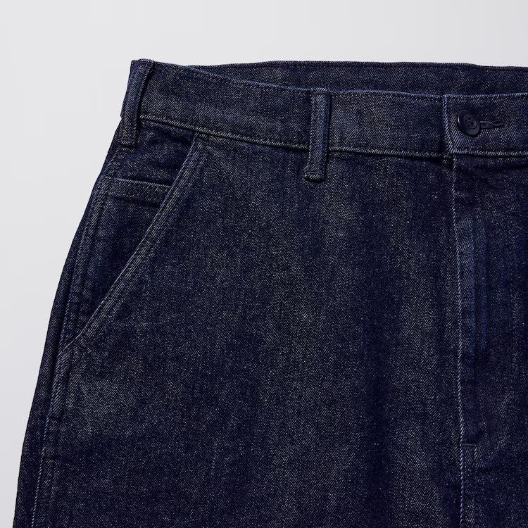 Uniqlo  Wide Fit Denim Work Pants Dark Blue