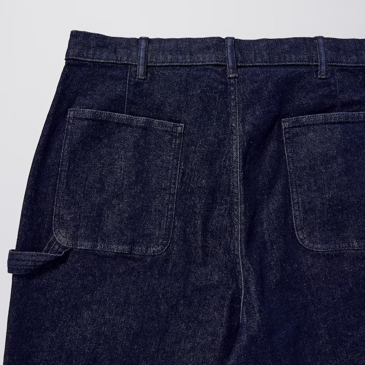 Uniqlo  Wide Fit Denim Work Pants Dark Blue