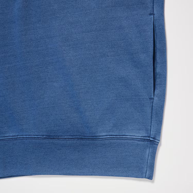 Uniqlo Sweat Half-Zip Long Sleeve Pullover Blue