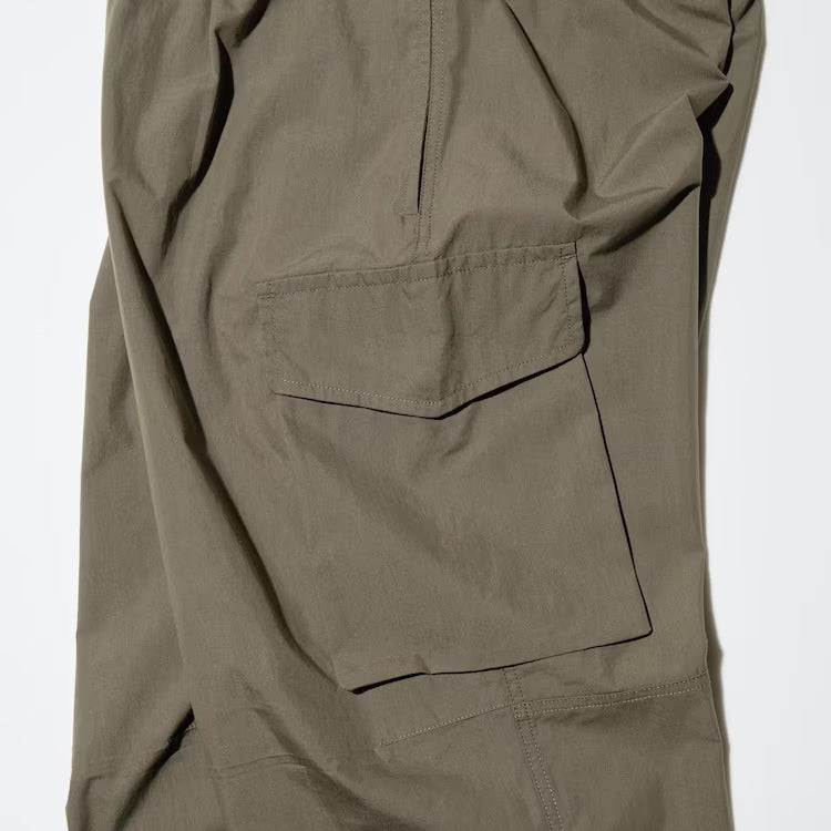 Uniqlo Wide Fit Parachute Cargo Pants Beige Uniqlo