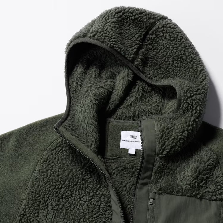 Uniqlo Fleece Full-Zip Long Sleeve Hoodie Green