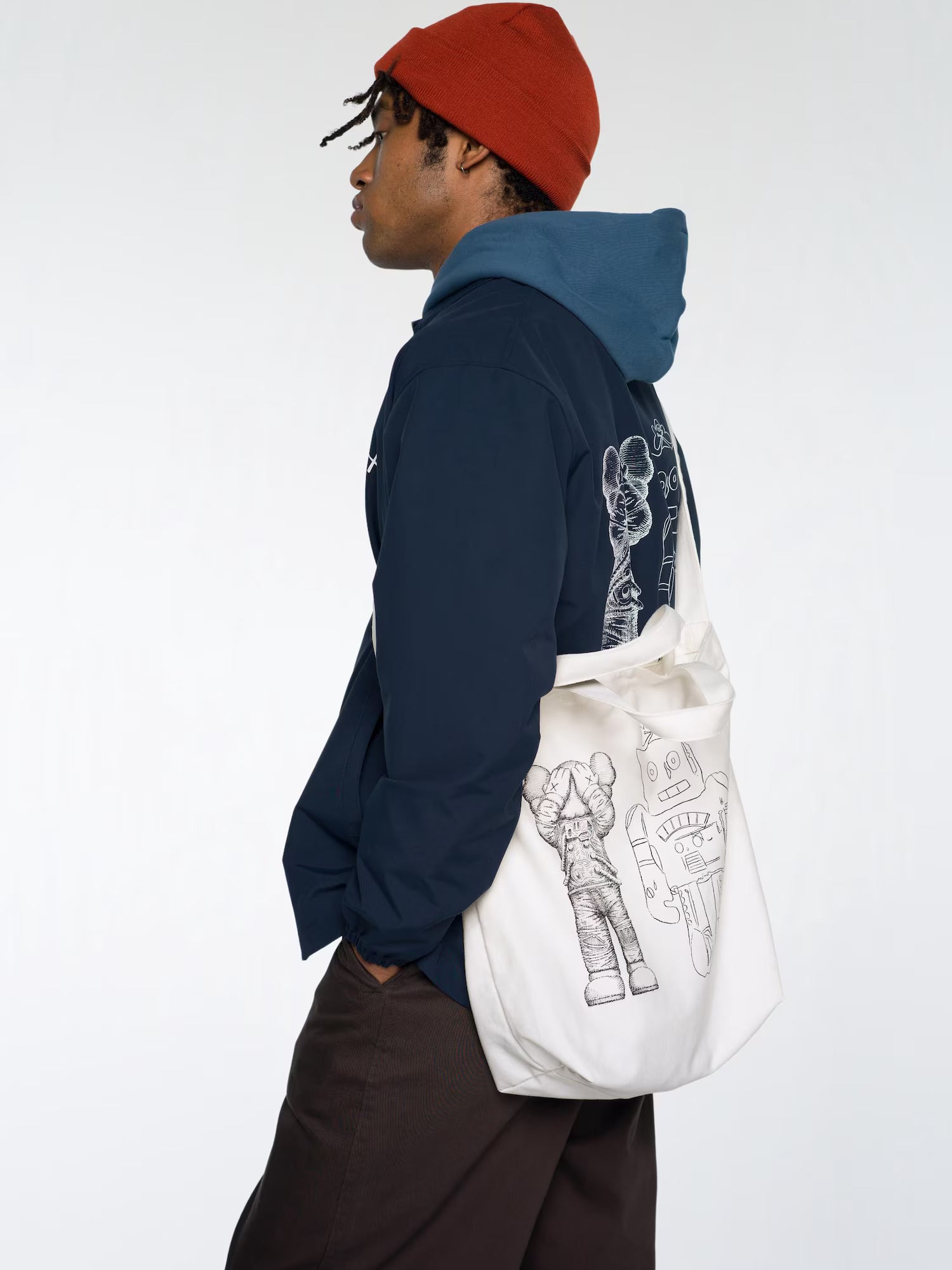 KAWS + Warhol 2-Way Tote Bag White