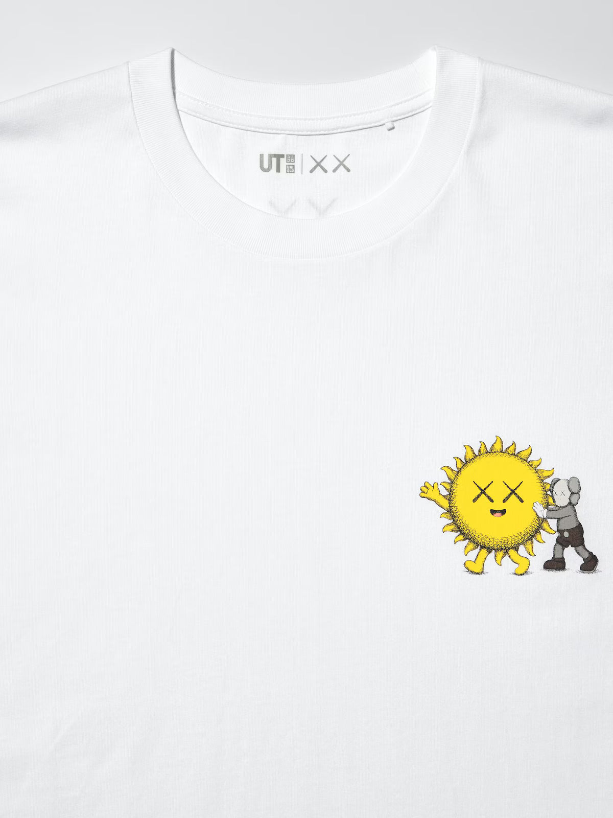 Kaws x Uniqlo White Yellow Small Logo Tee