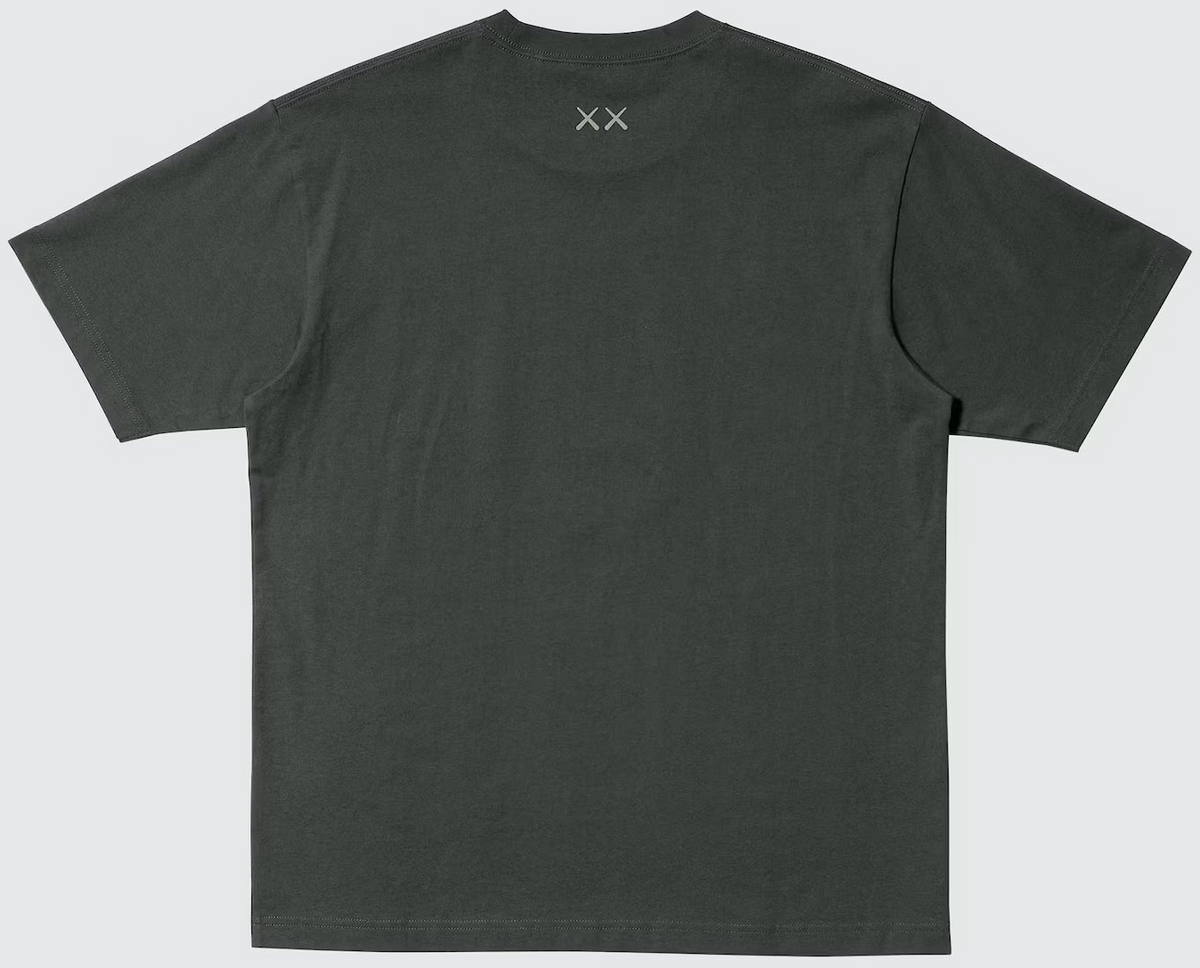 Kaws x Uniqlo Dark Grey Front Logo Tee