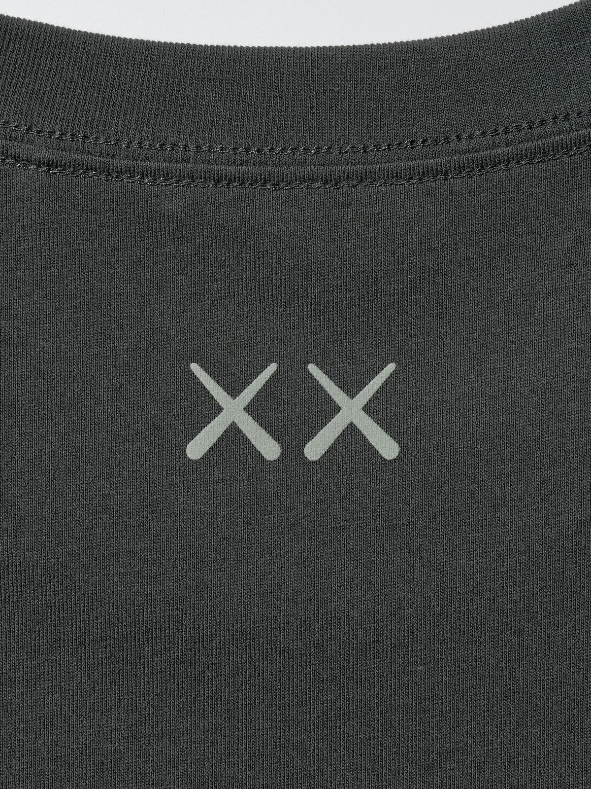 Kaws x Uniqlo Dark Grey Front Logo Tee
