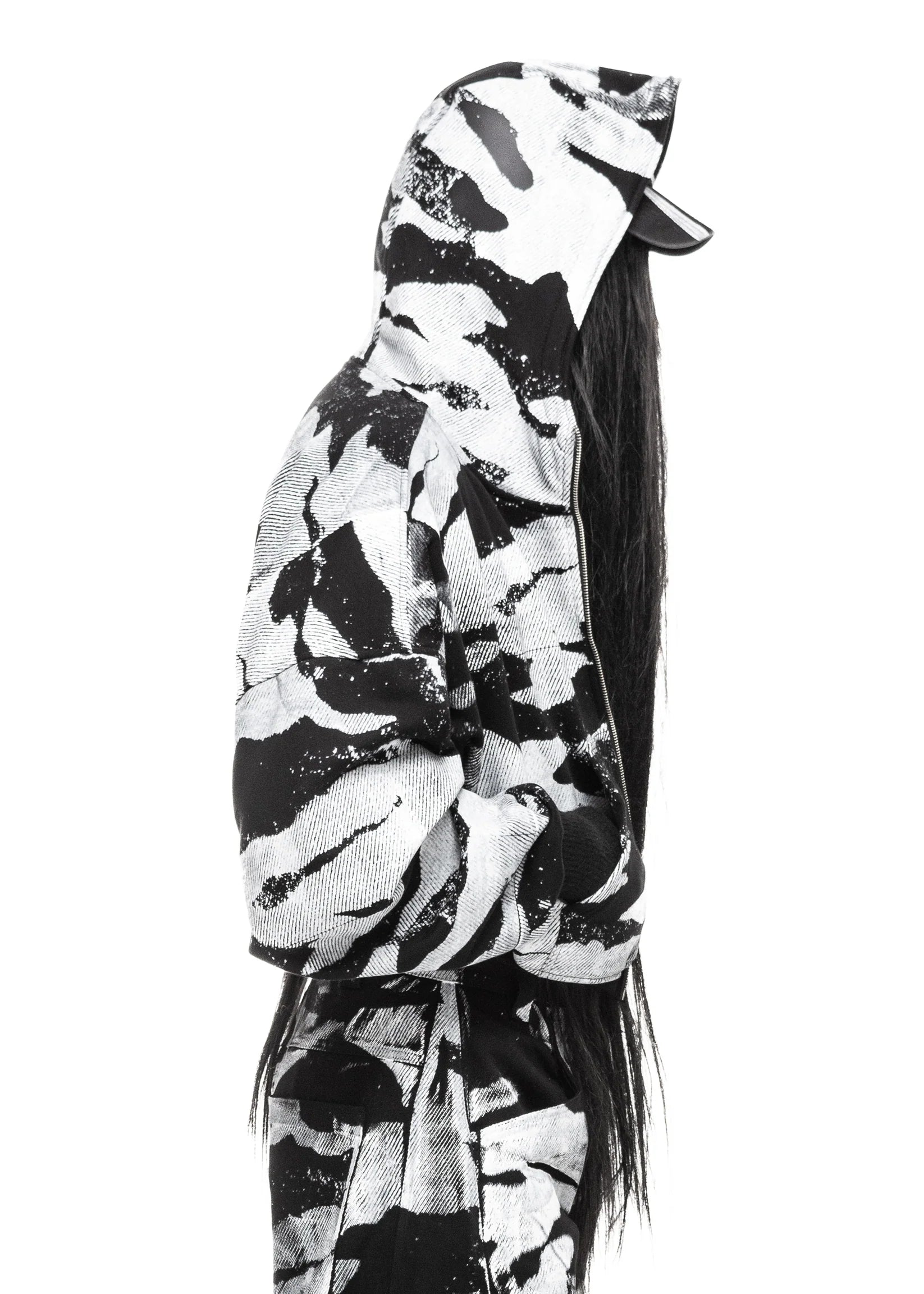 PLA4 CAMO BLACK ZIP HOODIE