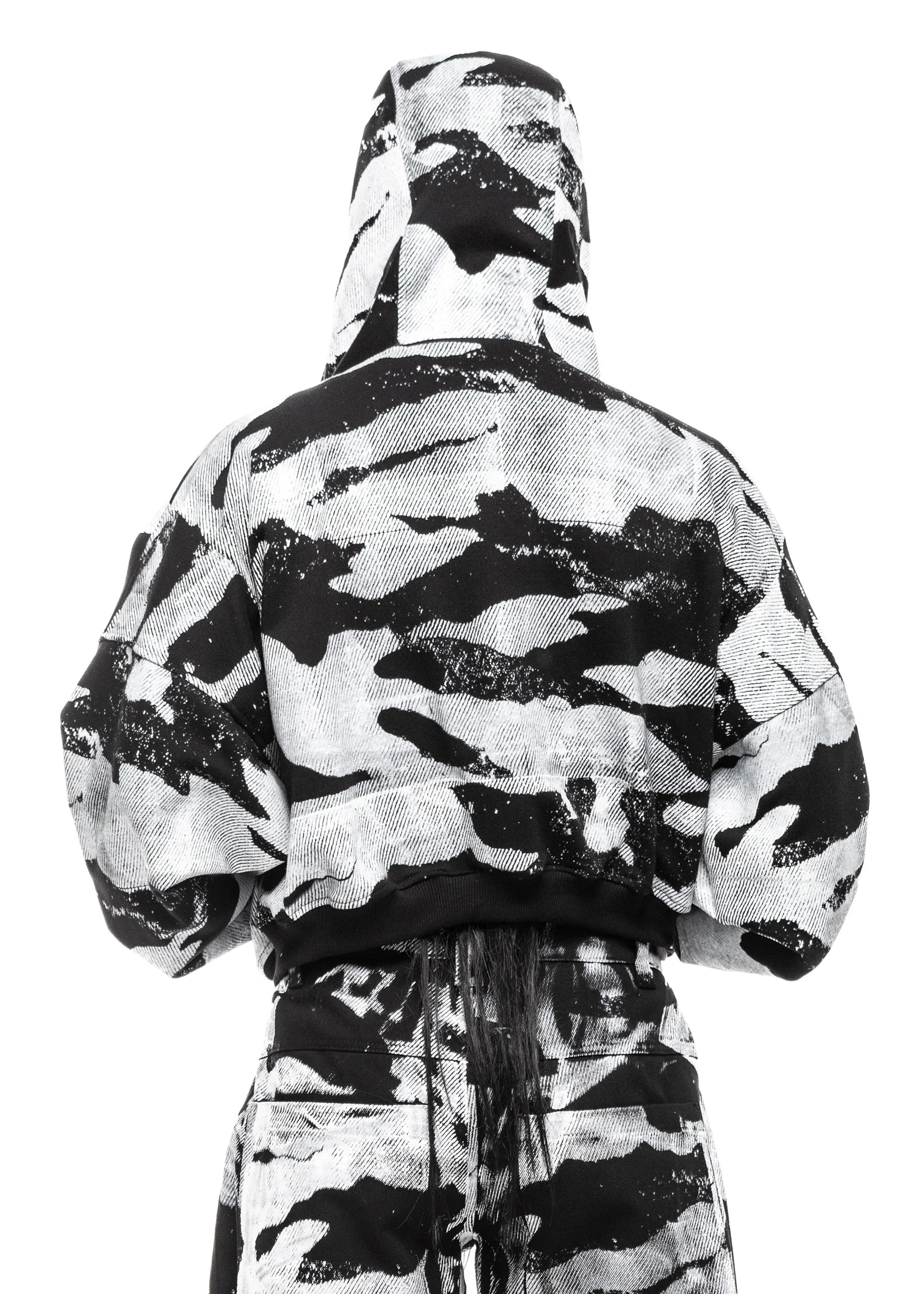 PLA4 CAMO BLACK ZIP HOODIE