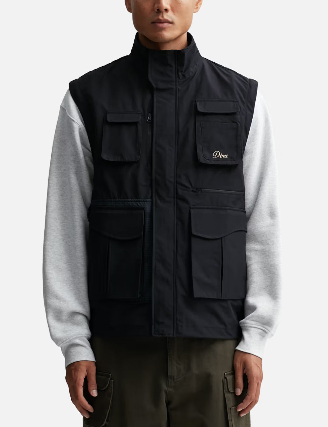 Dime Fishing Zip-Off Jacket Vest Black