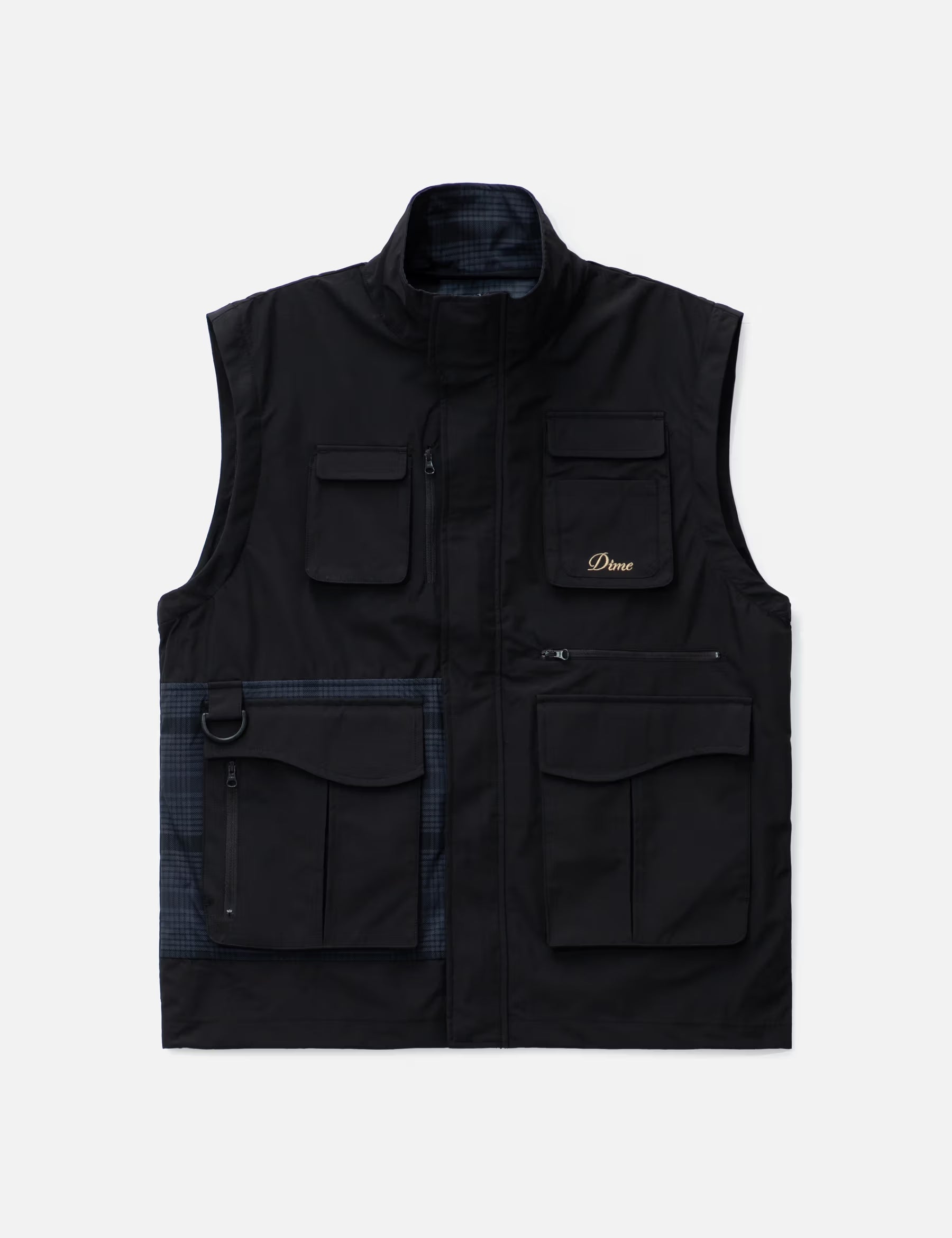 Dime Fishing Zip-Off Jacket Vest Black