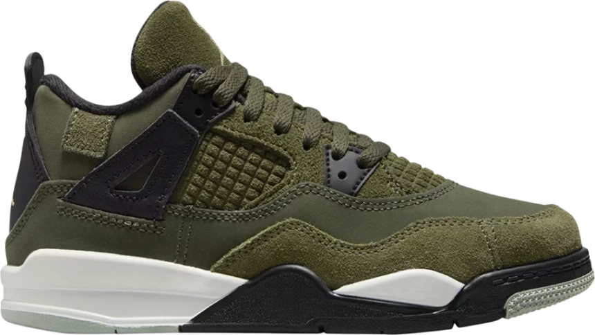 Air Jordan 4 Retro SE Craft Medium Olive (PS) Kid's