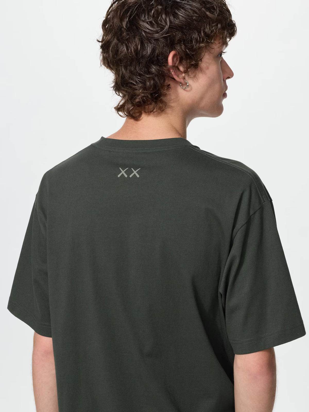 Kaws x Uniqlo Dark Grey Front Logo Tee