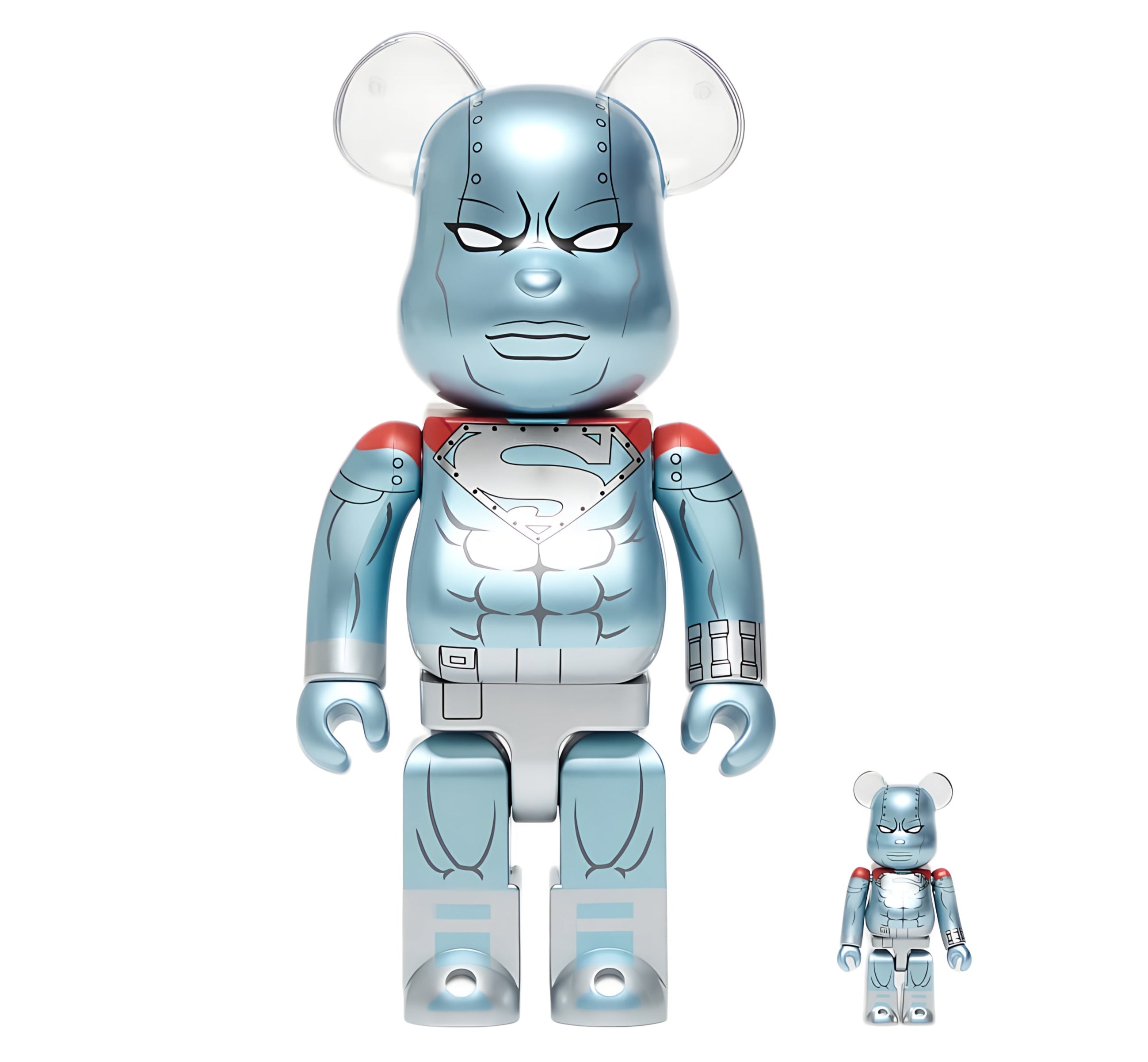 Medicom Toy BE@RBRICK Steel 100 % & 400 % Set