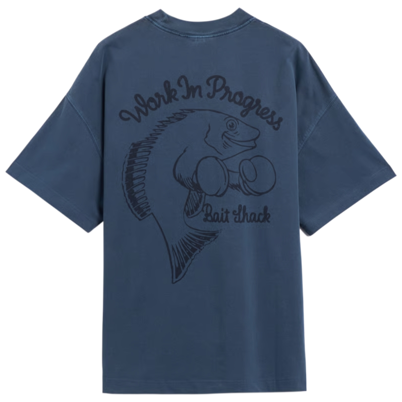 Carhartt WIP S/S Bait Shack T-Shirt Dusky Blue Garment Dyed