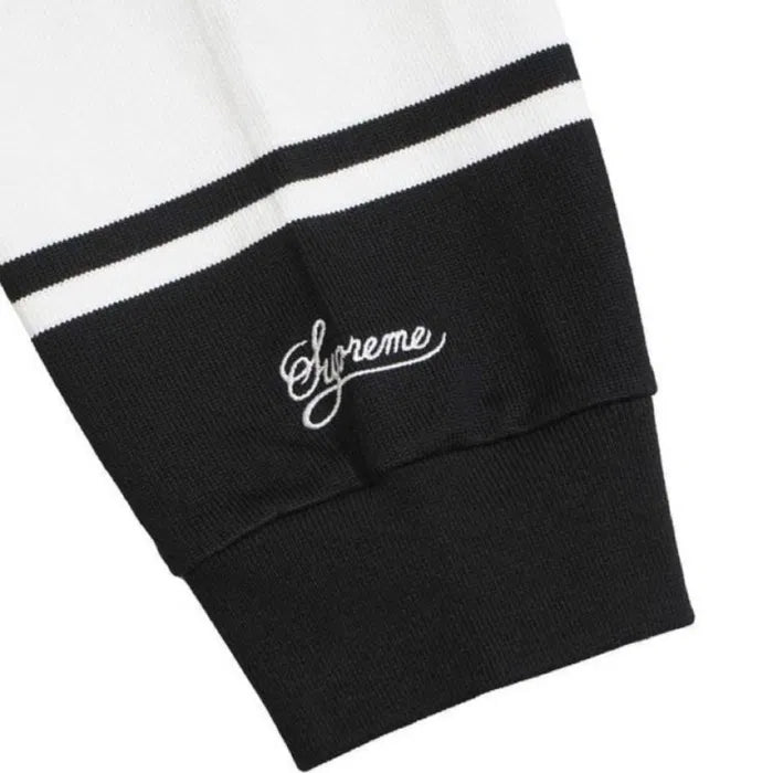 Supreme Nike Striped Rugby Polo Black