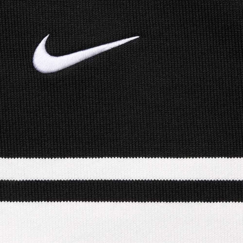 Supreme Nike Striped Rugby Polo Black