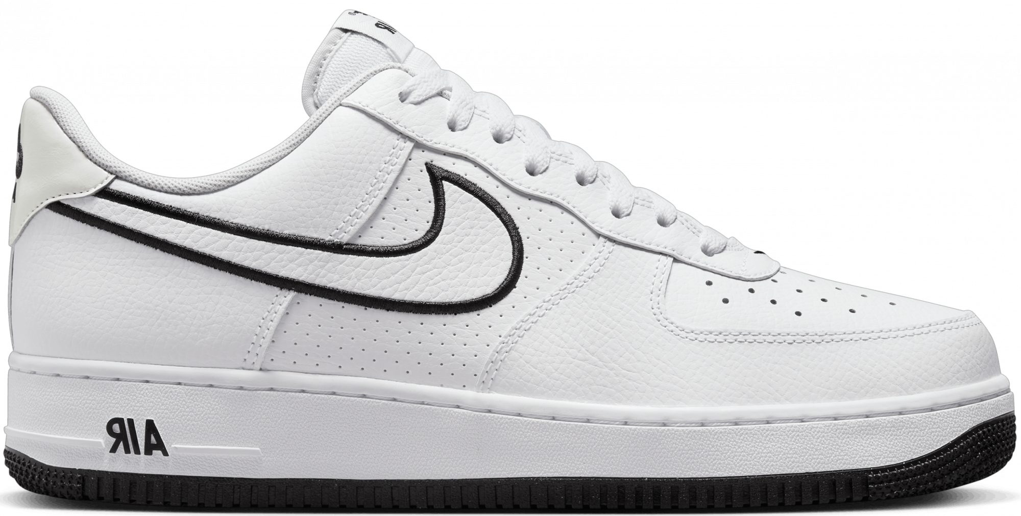 Nike Air Force 1 '07 'Embroidered Swoosh - White Black'