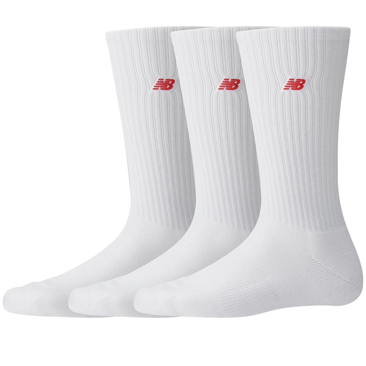 New Balance Patch Logo Crew 3-Pack White