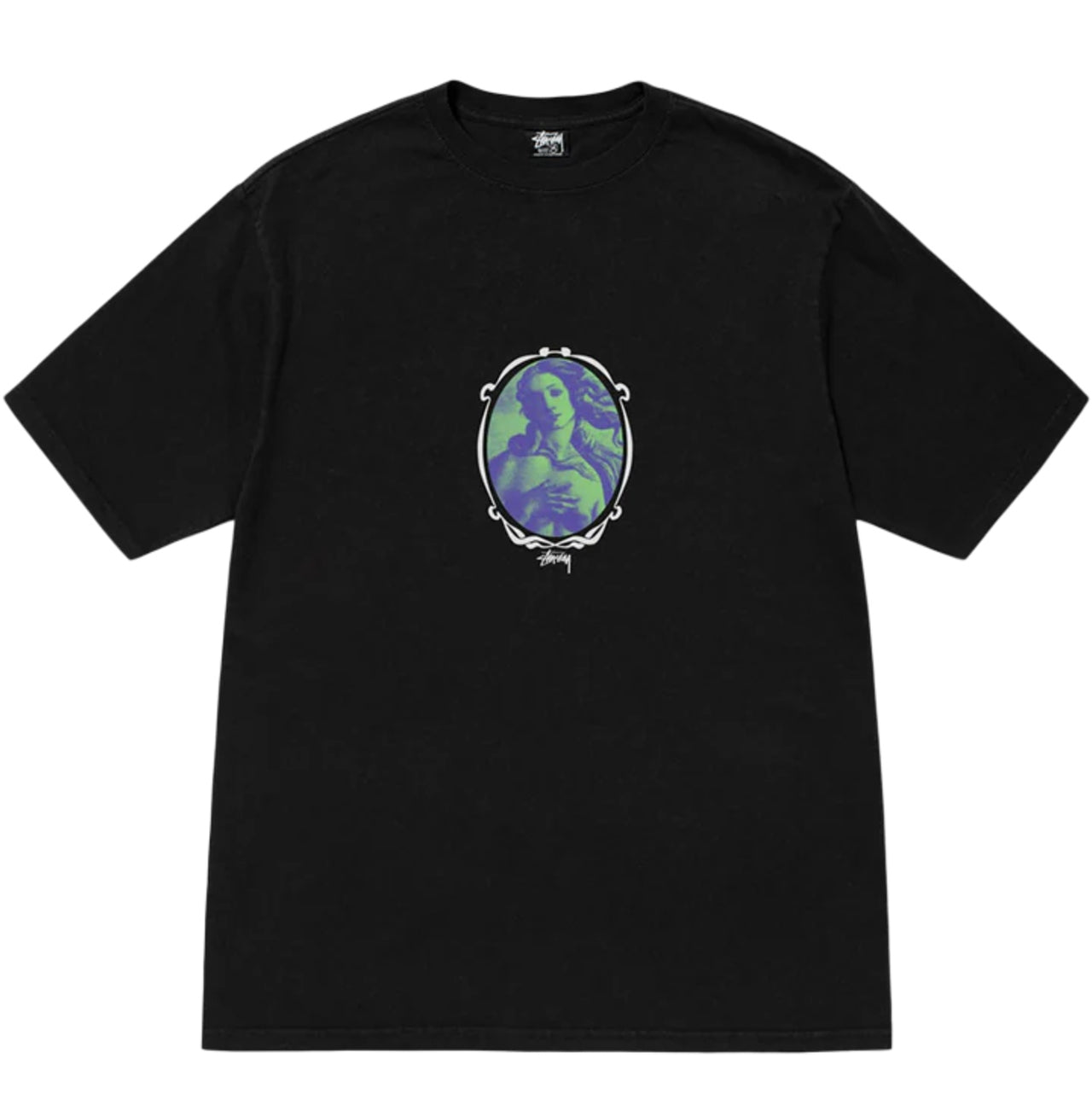 Stussy Venus Oval Pigment Dyed Tee Black