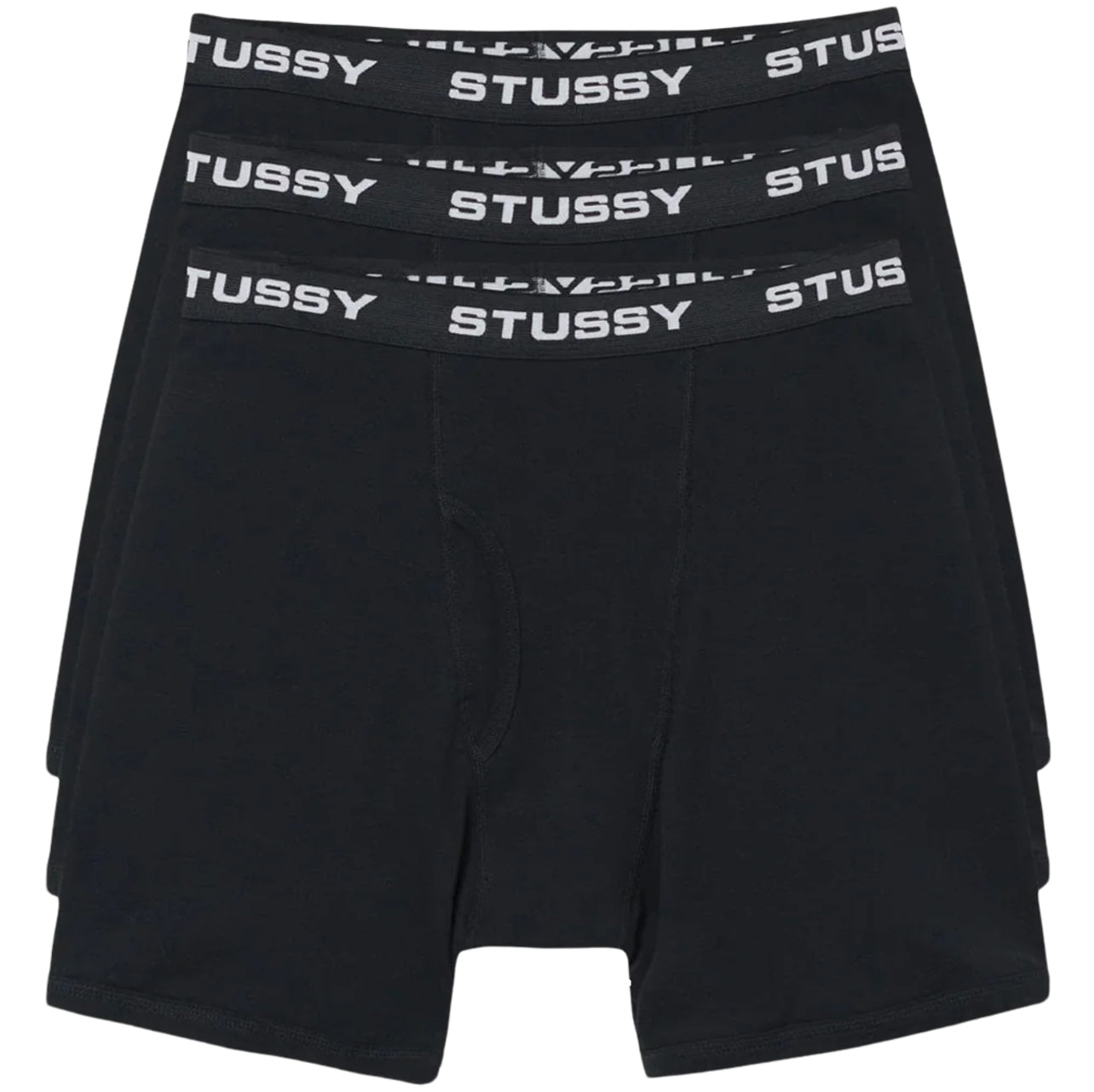 Stussy Boxer Briefs 3 Pack Black