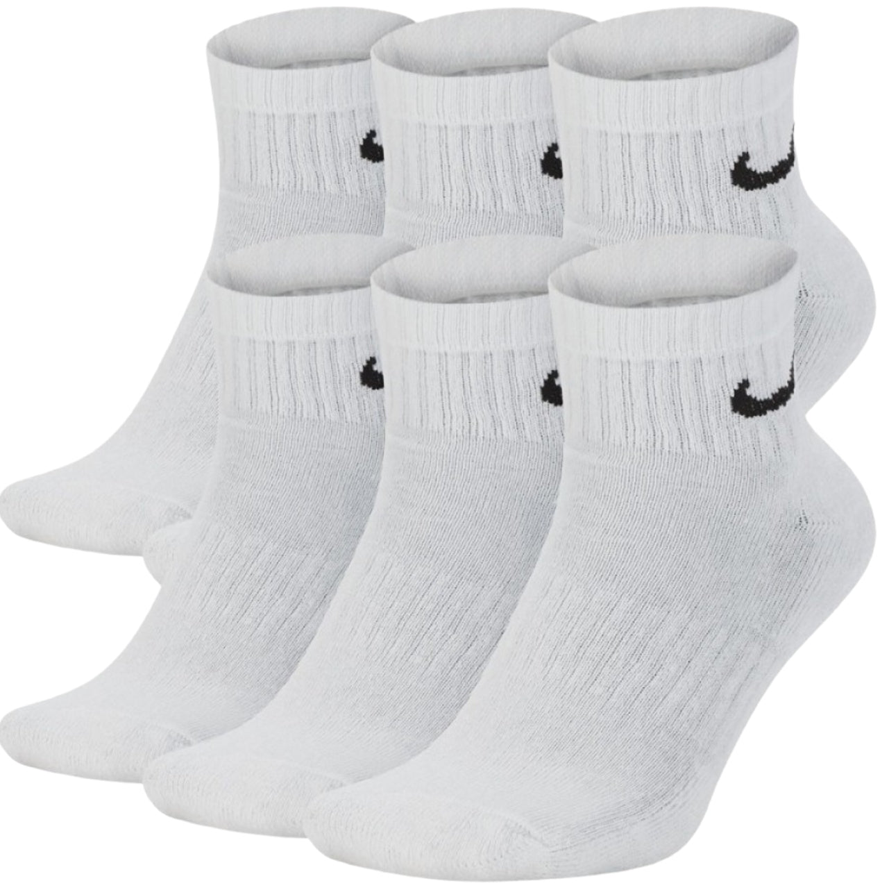 Nike Everyday Cushioned Ankle Training Socks 6-Pack White