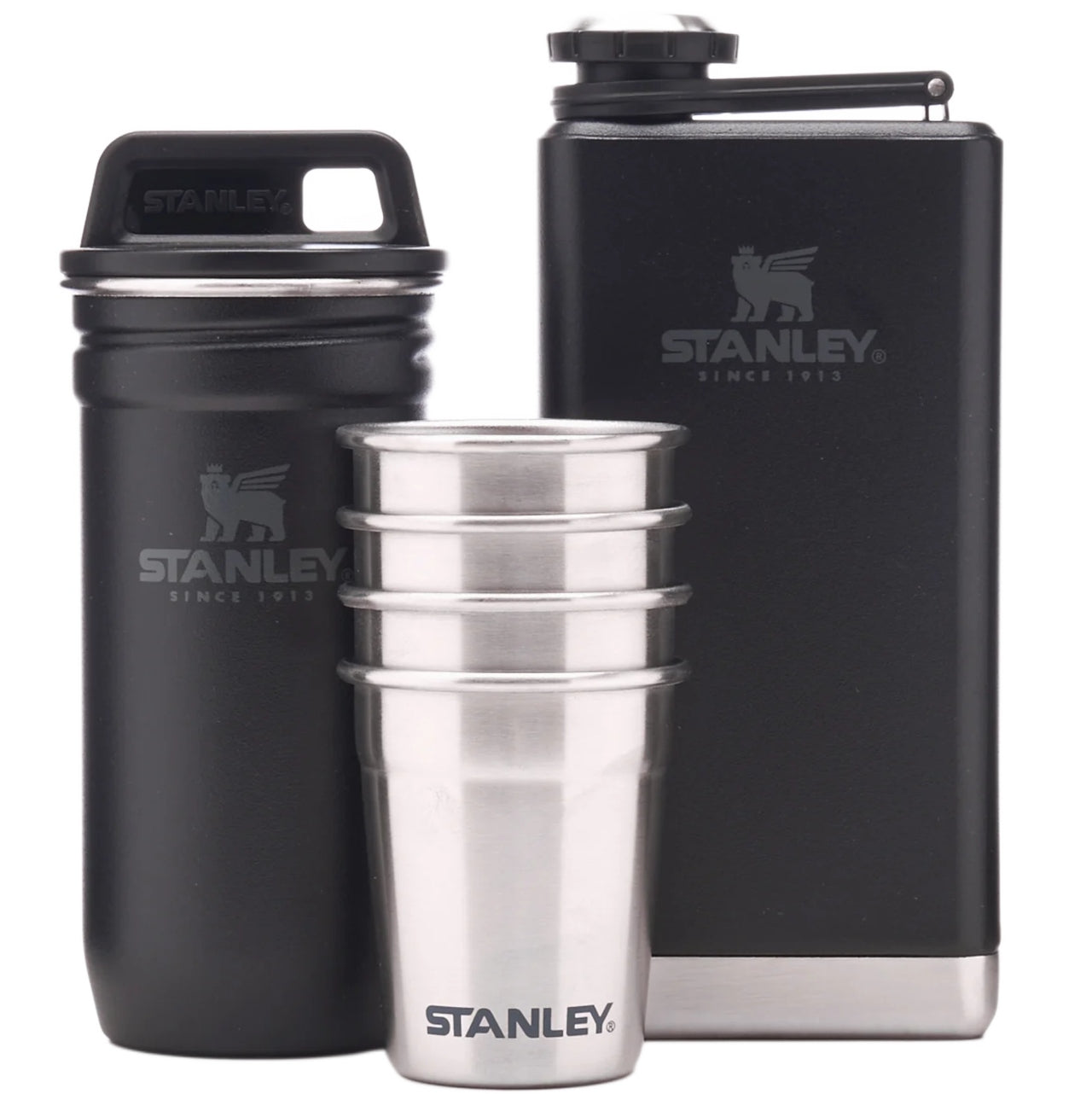 Stanley Adventure Pre-Party 0,59ML Shot Glass + Flask (Set 4) Black