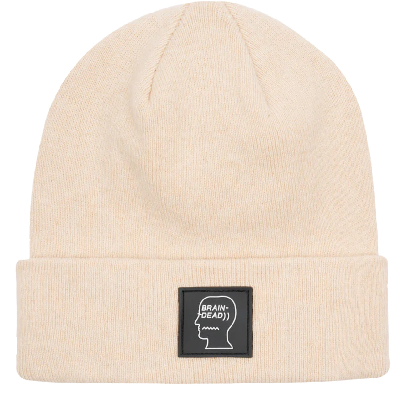 Brain Dead Logo Head Wool Beanie Cream