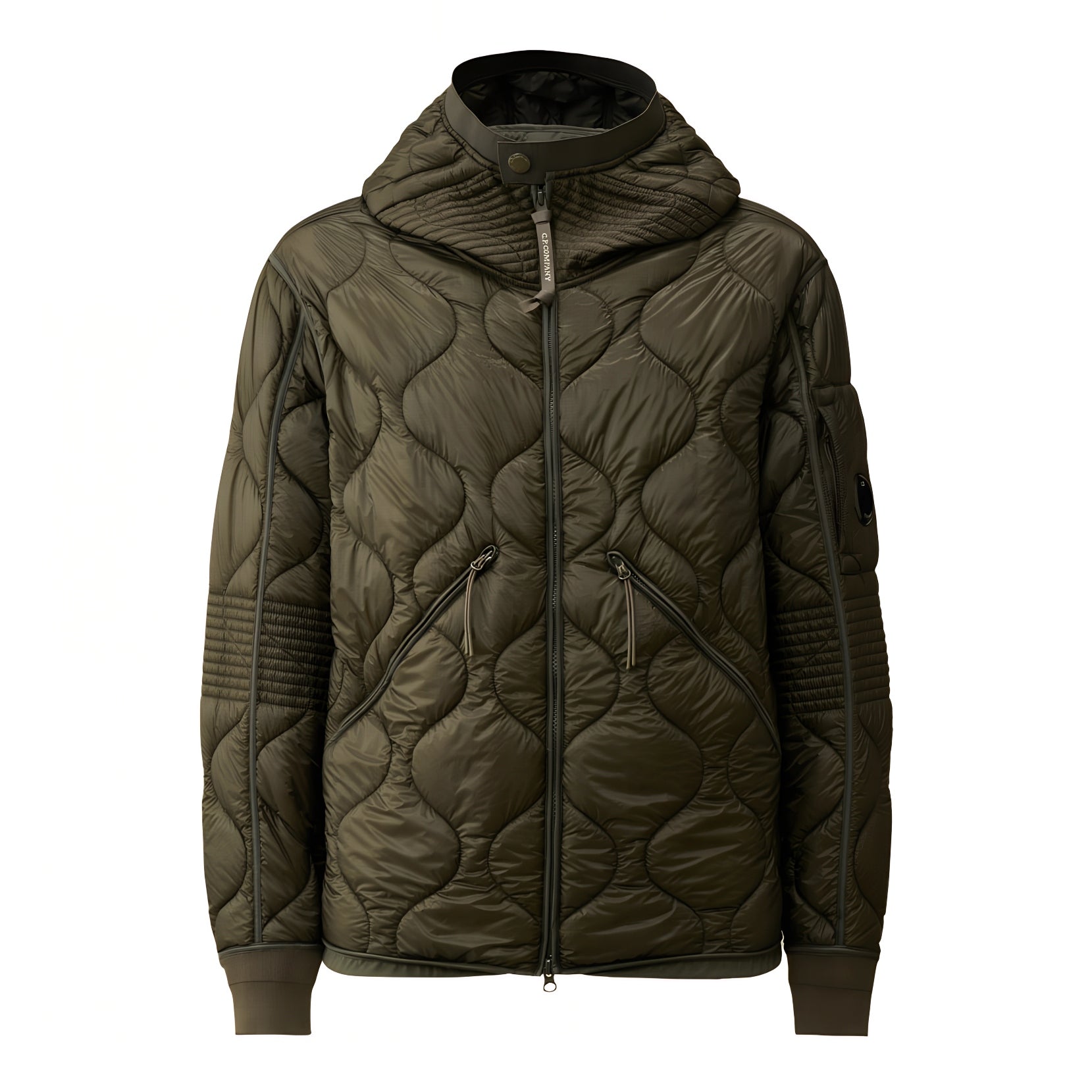 C.P. Company Liner Padded Hooded Jacket Green