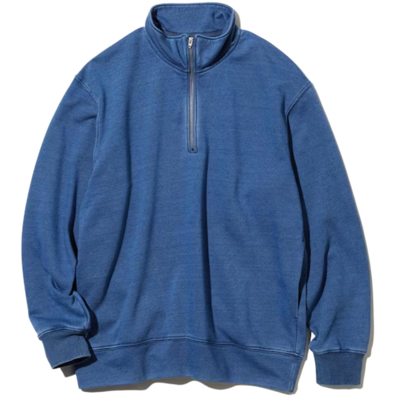 Uniqlo Sweat Half-Zip Long Sleeve Pullover Blue