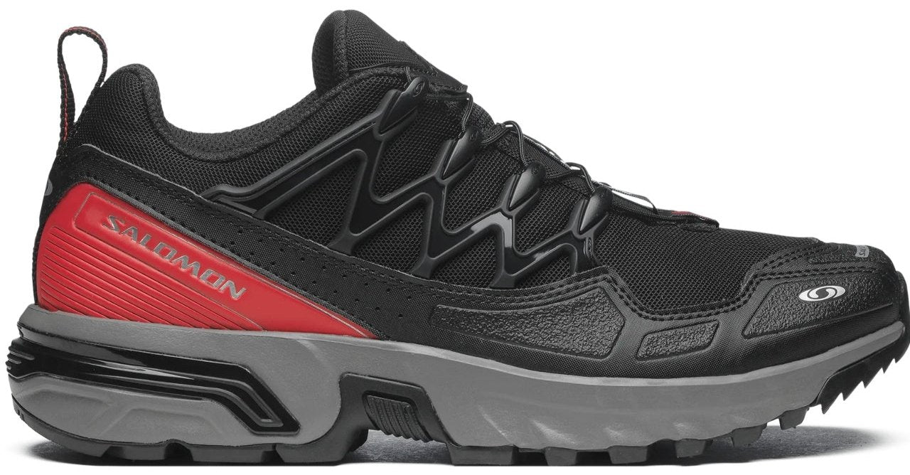 Salomon ACS + Black/Aurora Red/White