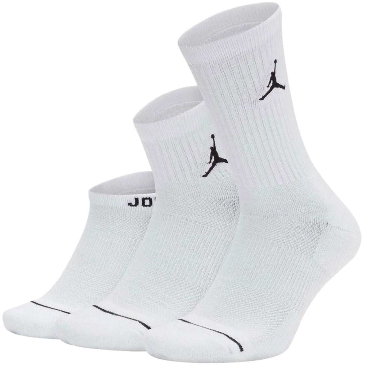 Air Jordan Everyday Max Waterfall Socks 3-Pack White