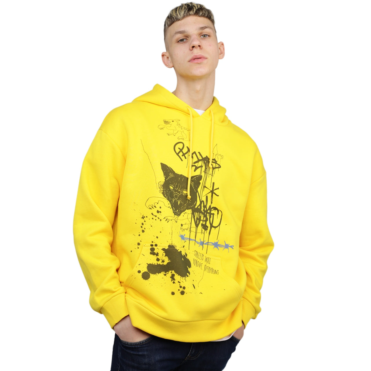 Donate Hoodie Snapthatback Yellow Antracite