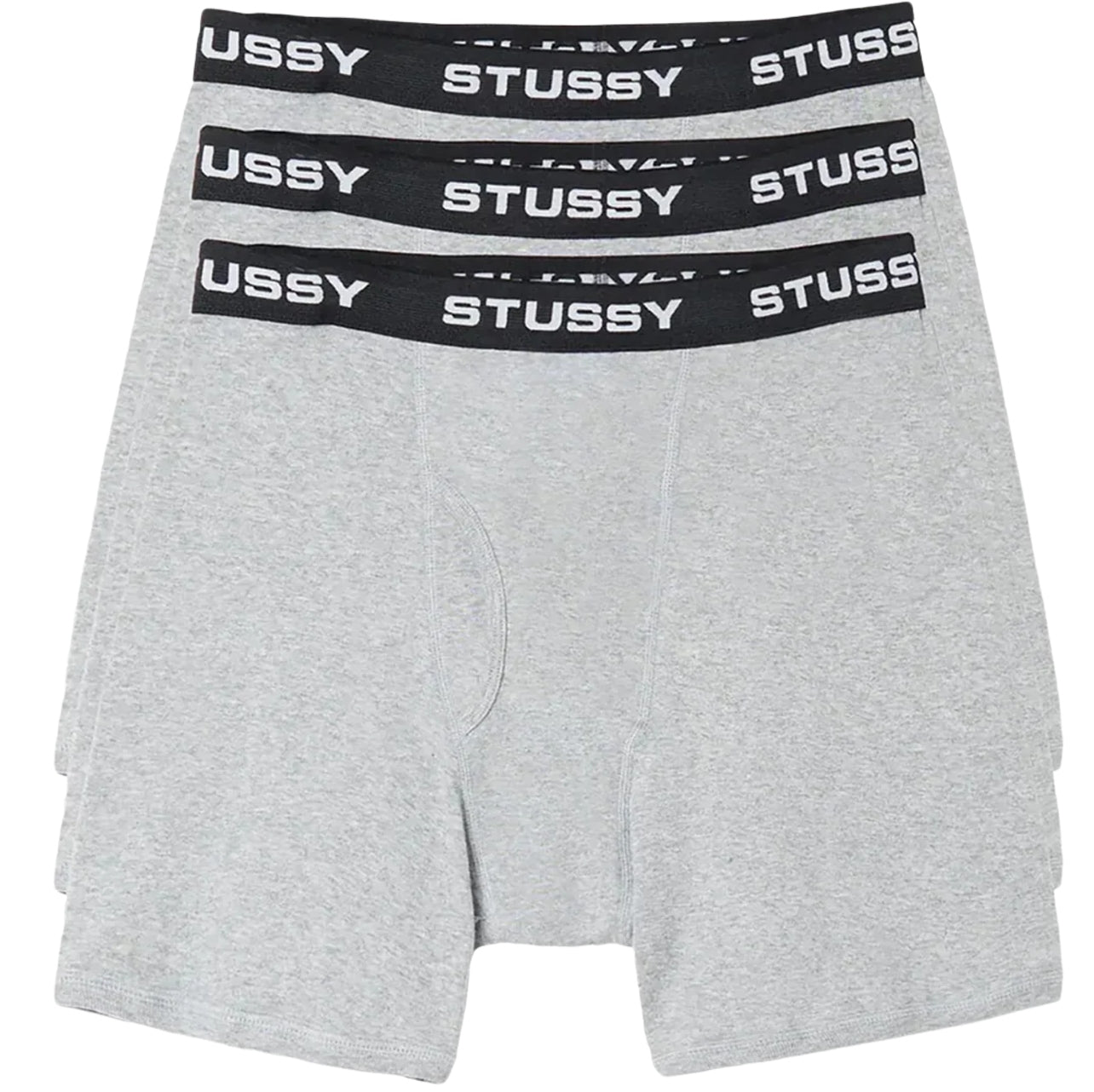 Stussy Boxer Briefs 3 Pack Heather Grey