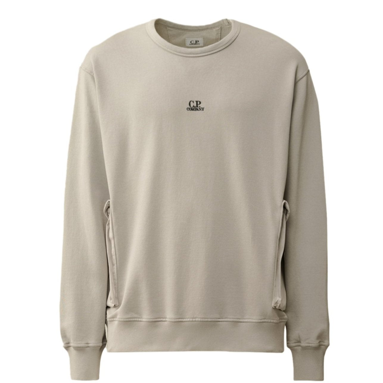 C.P. Company Cotton Fleece Mixed Sweatshirt Drizzle Grey