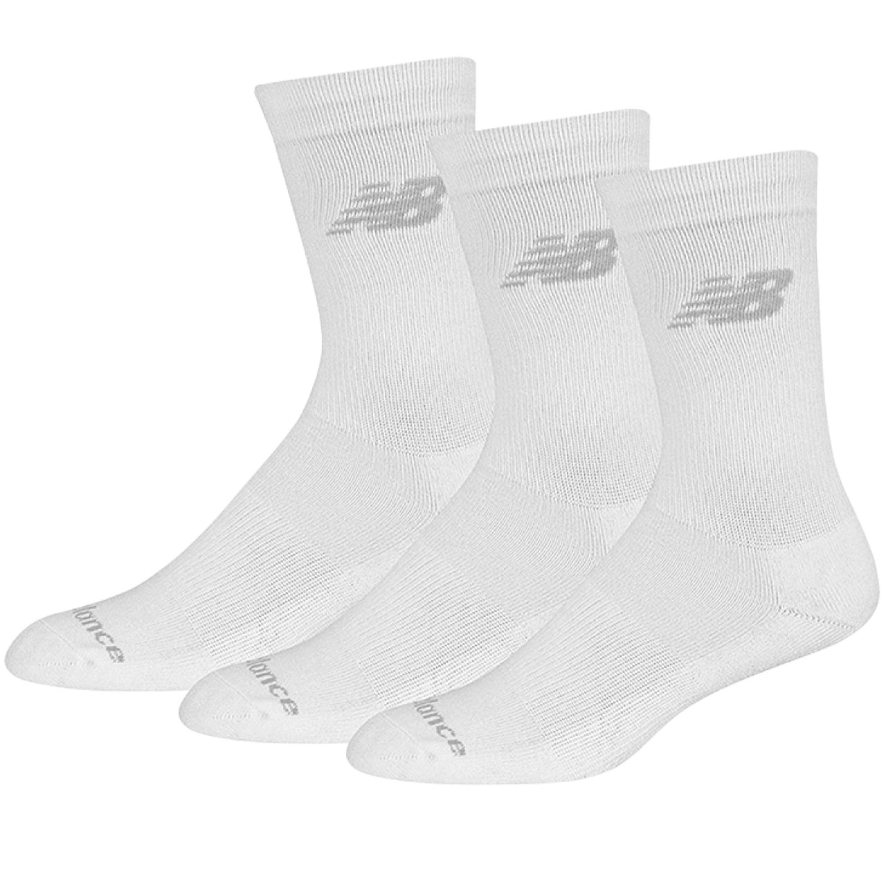 New Balance Performance Cotton Cushioned Crew 3-Pack White