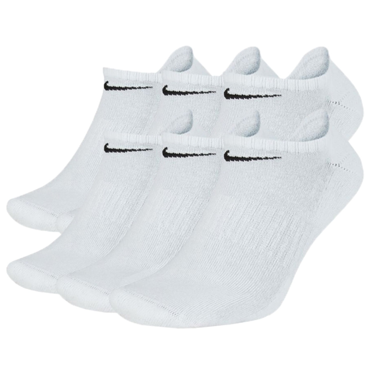 Nike Everyday Lightweight No Show Socks White 6 Pack