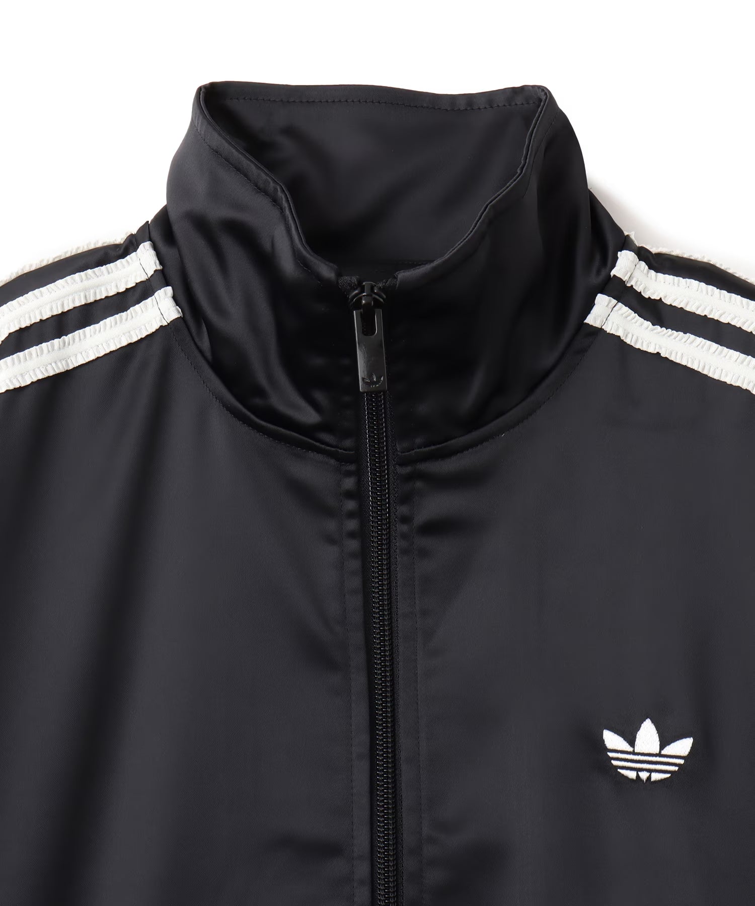Adidas Originals Satin Firebird Track Top Ruffle 3-Stripes Black