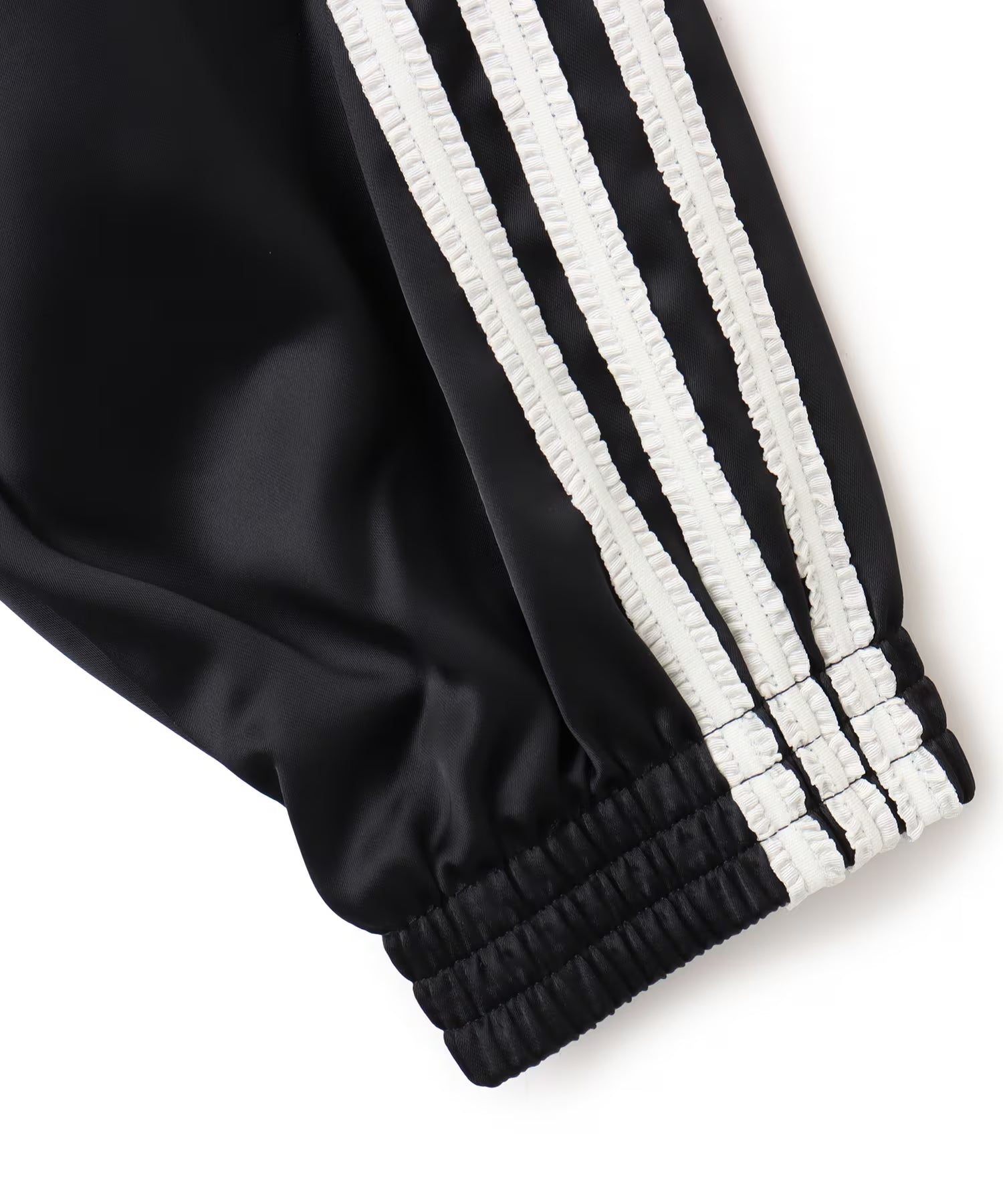Adidas Originals Satin Firebird Track Top Ruffle 3-Stripes Black