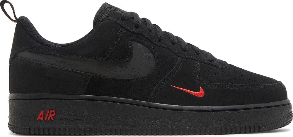 Nike Air Force 1 Low Multi-Swoosh Black Crimson