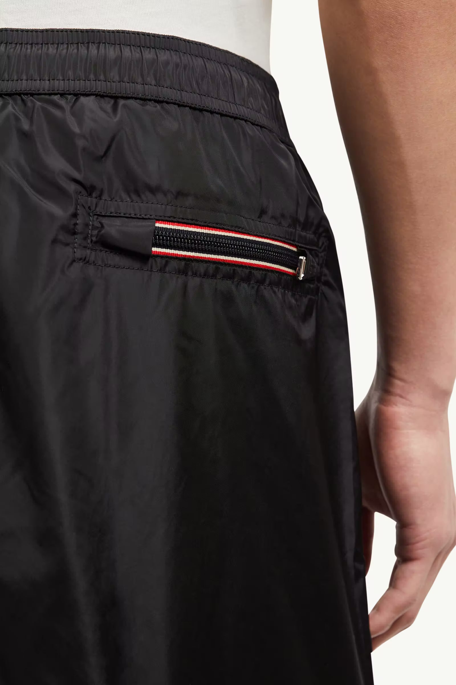 Moncler Logo Patch Swim Shorts Black