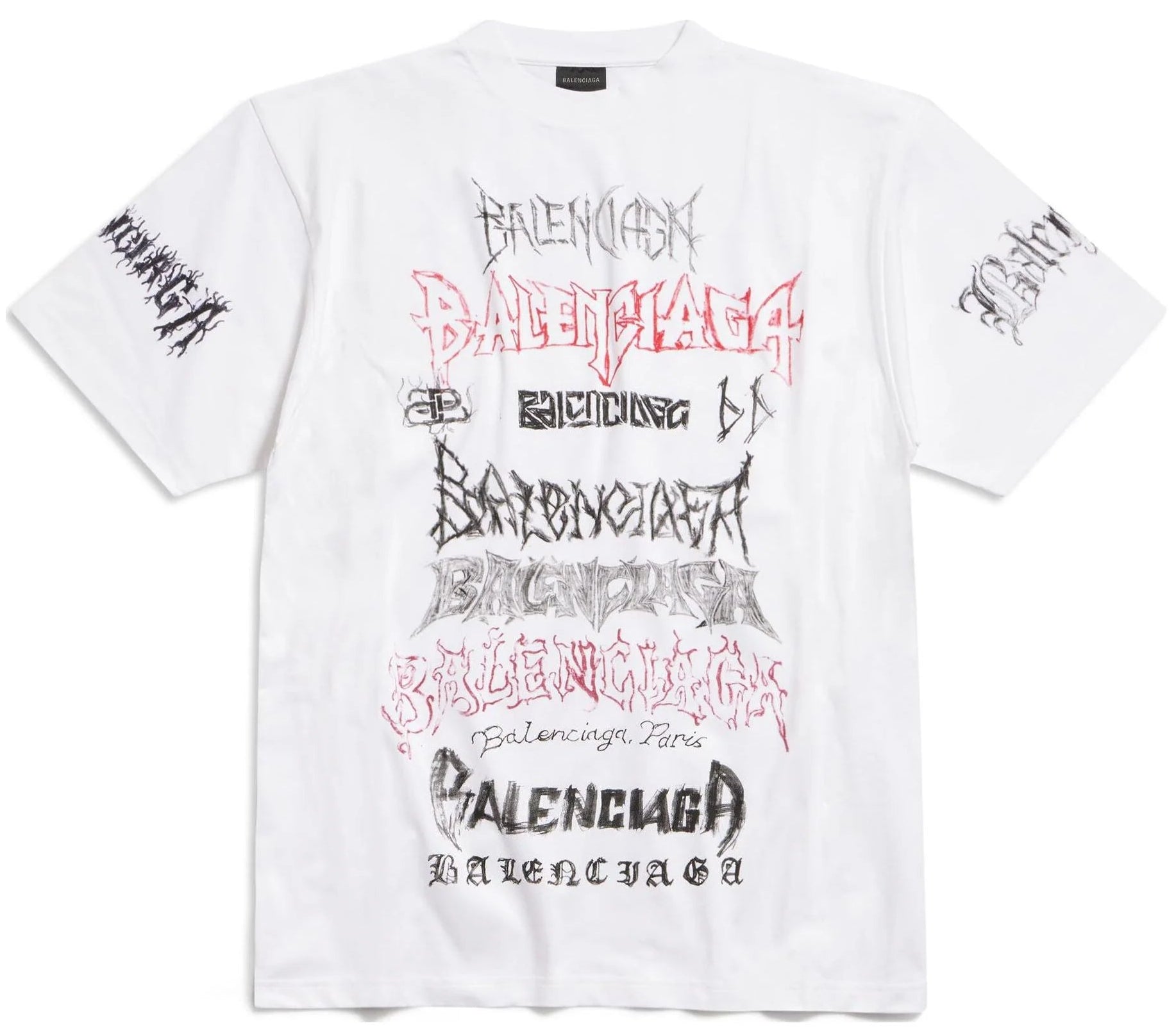 Balenciaga DIY Metal Logo Tee White