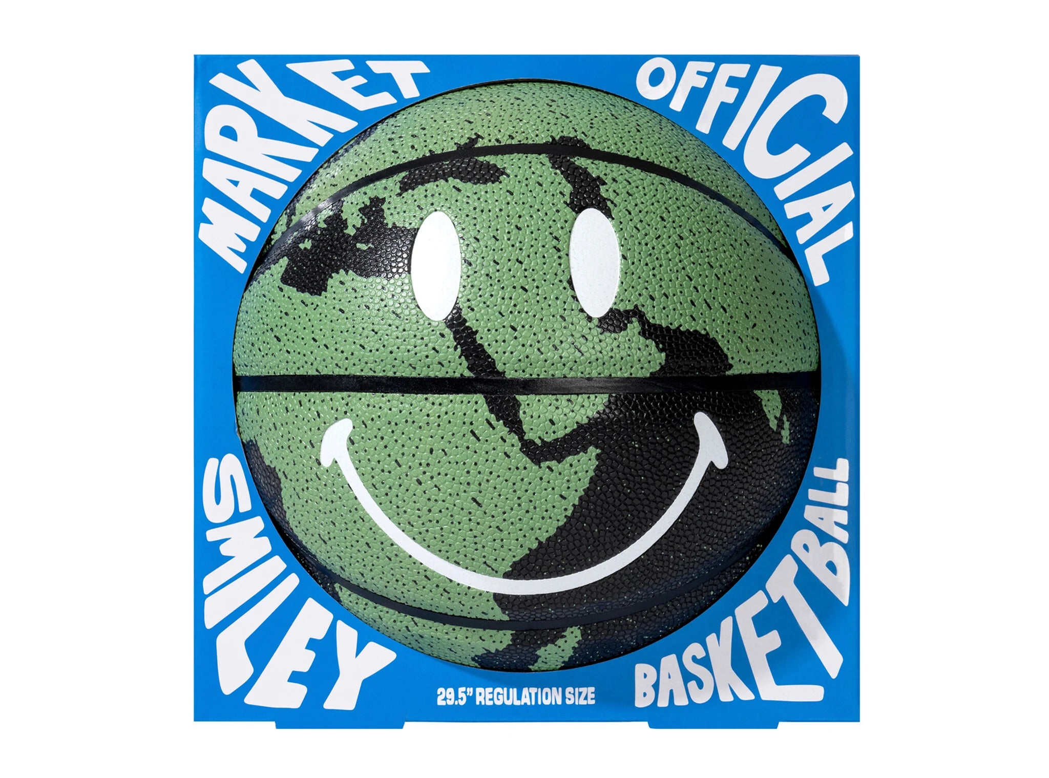 Chinatown Market Smiley Basketball Green Black Bitmap Camo