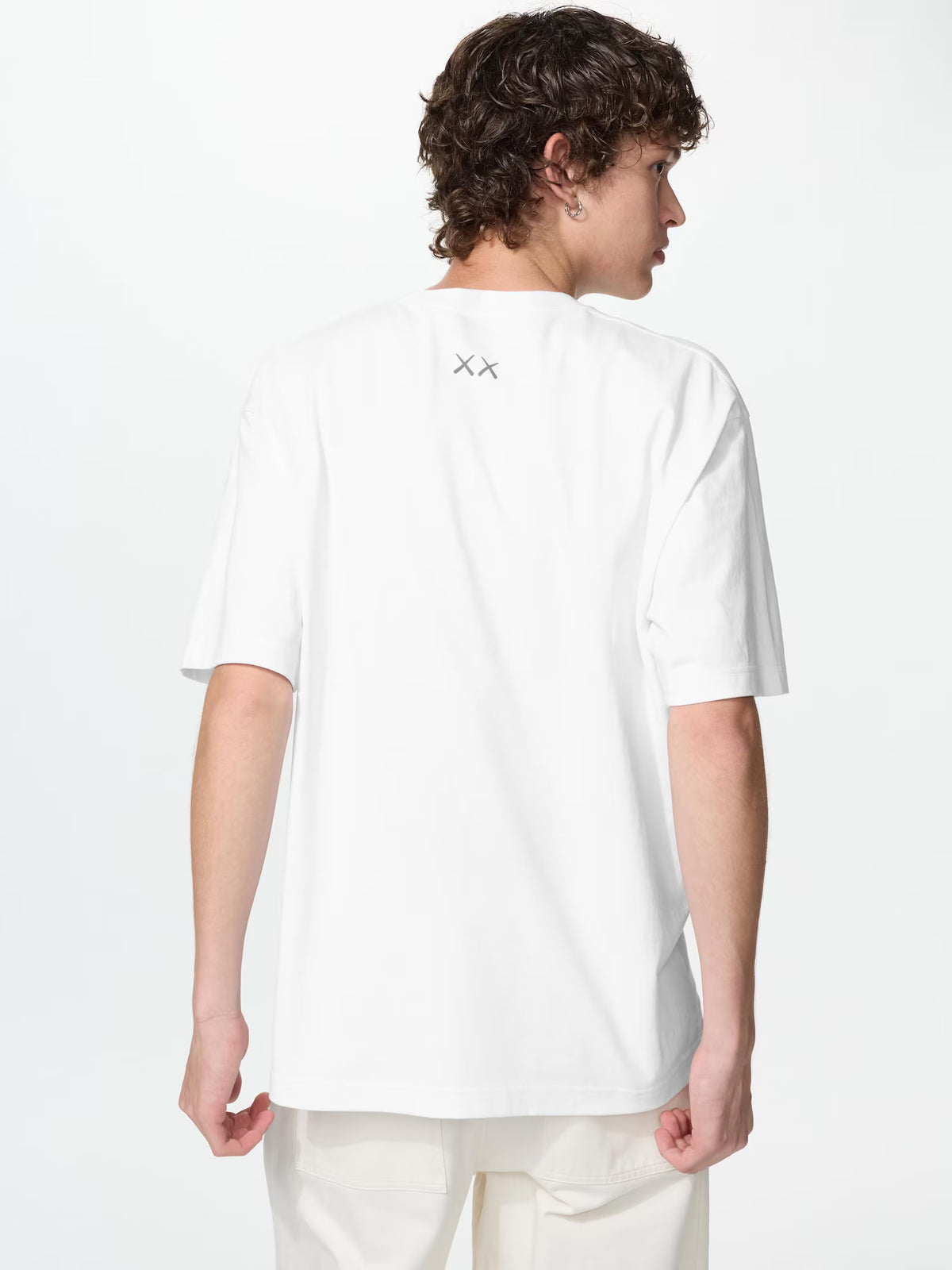 Kaws x Uniqlo White Yellow Small Logo Tee