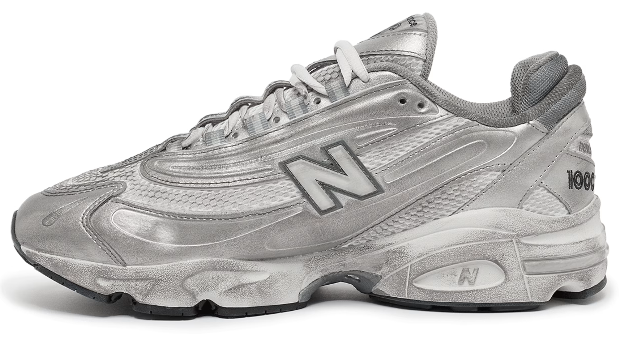 New Balance 1000 Silver Metallic Distressed