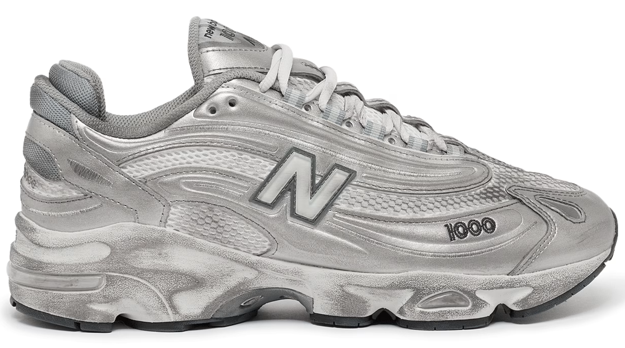 New Balance 1000 Silver Metallic Distressed