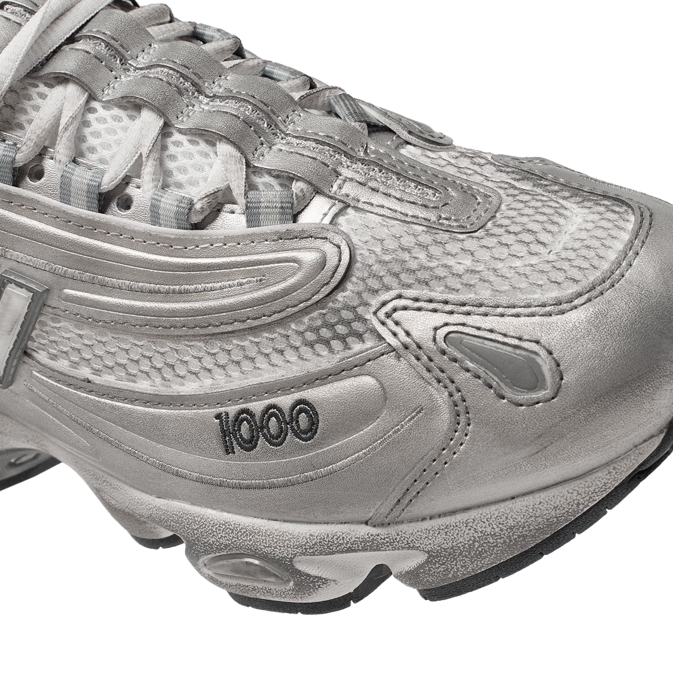 New Balance 1000 Silver Metallic Distressed